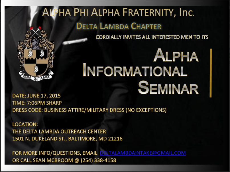 June Informational – Delta Lambda Chapter Of Alpha Phi Alpha Fraternity